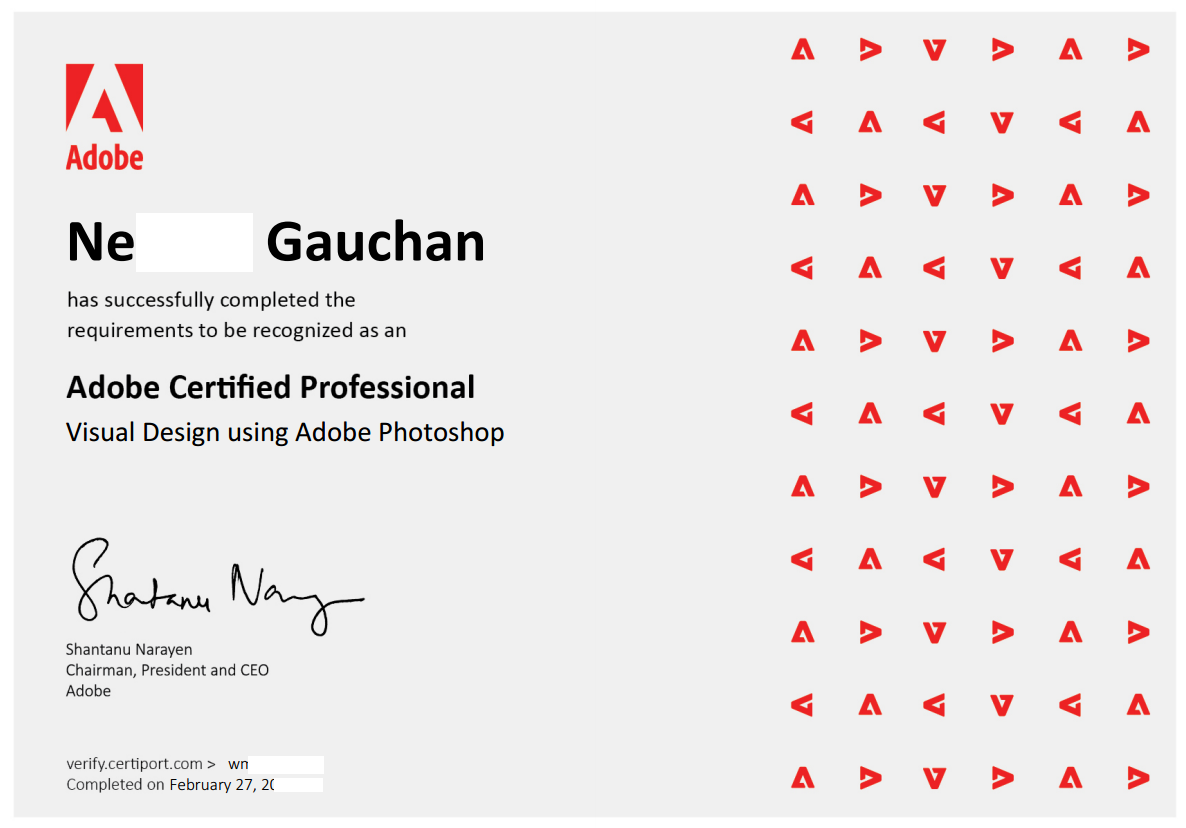Sample Adobe Certification